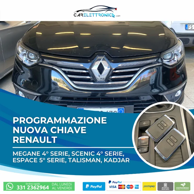 elettrauto andria carelettronica programmazione chiave renault megane scenic espace talisman kadjar