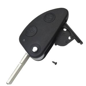 Guscio radiocomando auto Alfa Romeo 156 (932), 2 tasti, con lama SIP22.
 Ub. B12