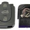 Guscio radiocomando auto Audi A2, A3, A4, 3 tasti, alloggio pila CR1616.
Ub. I10