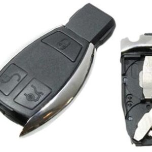 Guscio radiocomando auto Mercedes Benz, W203, W204, W207, W212, 2010-, 3 tasti, senza lama.
Ub. J9