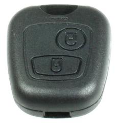 Guscio radiocomando auto Citroen C1, C2, C3, 2 tasti, senza lama, con logo.
 Ub. N7, N8, N9