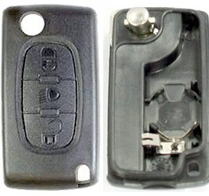 Guscio radiocomando auto Citroen C4, C5, C6, 3 tasti, senza lama.
Ub. J17