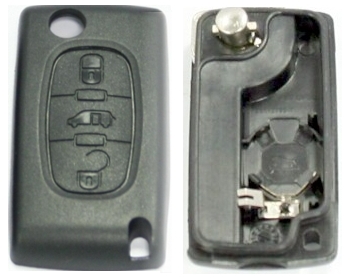 Guscio radiocomando auto Citroen Berlingo, C3, C4 Grand Picasso, C4 II, C8, Jumpy, 3 tasti, senza lama.
Ub. G20