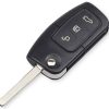 Radiocomando Chiave Auto Ford Focus, C-Max, S-Max, Fiesta, Fusion, Mondeo 3 Tasti.
 Ub. B2
