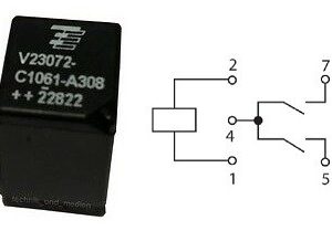Relay Tyco V23072-C1061-A308 12VDC, Per Idroguida Fiat Punto 188.
Ub. L20