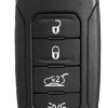 Guscio radiocomando auto Jeep Renegade, 4 tasti, con lama SIP22.
 Ub. C1