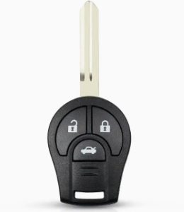 Guscio radiocomando auto Nissan, 3 tasti, con lama NSN14.
 Ub. I6
