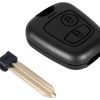 Guscio radiocomando auto Peugeot, 2 tasti, per lama SX9.
 Ub. K18
