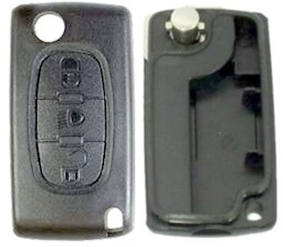 Guscio radiocomando auto Peugeot, 3 tasti, senza lama.
Ub. D16; D17