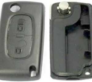 Guscio radiocomando auto Peugeot, 2 tasti, senza lama. Ub. G16, G17