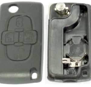 Guscio radiocomando auto Peugeot, 4 tasti, senza lama.
Ub. M9