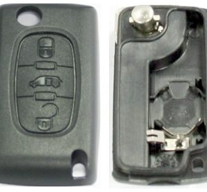 Guscio radiocomando auto Peugeot, 3 tasti, senza lama.
Ub. G20