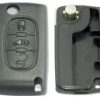 Guscio radiocomando auto Peugeot, 3 tasti, senza lama.
Ub. I17