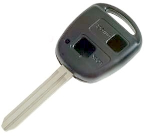 Guscio radiocomando auto Toyota, 2 tasti, con lama TOY43. Ub. F15