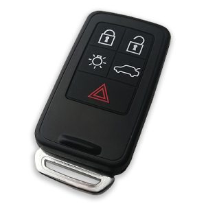 Radiocomando Chiave Auto Volvo S60, S80, V60, V70, XC60, XC70, 5 Tasti con Lama Hu101, 5WK49264, 300659636, 30659637, 31391409, 30659498.
 Ub. B13