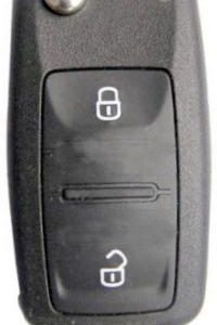 Guscio radiocomando auto Volkswagen, 2 tasti, con lama HU66.
 Ub. H16