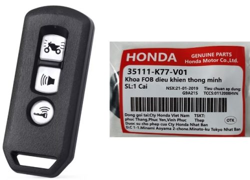 Radiocomando Moto Honda SH125, SH150, SH300, 3 Tasti, 35111-K77-V01, Per SH con centralina K01, K29, K35, K77, K96, K97