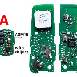 PCB per Radiocomando Chiave Auto Peugeot, 434 MHz, Transponder: HITAG 128-bits AES - ID4A, NCF29A1M, CHIP A3M15