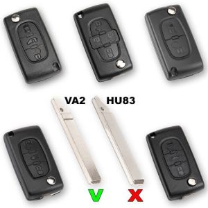 Lama Chiave Auto Radiocomando Flip Citroen VA2