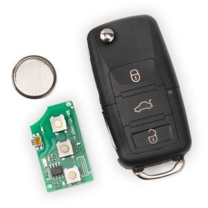 Chiave auto Volkswagen Crafter, LT, con lama HU64 e alloggio per transponder.